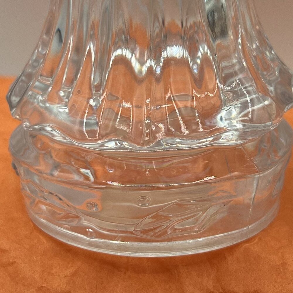 Gorham Fine Crystal Salt Pepper Shakers Christmas Tree 4" Germany Made Holiday - Picture 4 of 11